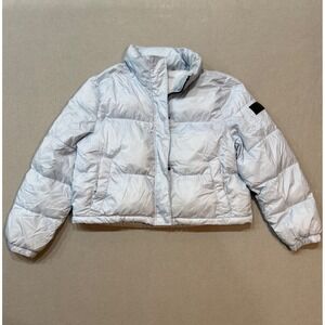 Calvin Klein Sorona Aura Insulated Water Resistant Cropped Puffer Jacket Women L